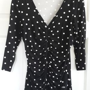 Adrianna Papell Polka Dot Top - M